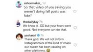 Fan comments on Caitlin Convington's post (Image via Instagram)